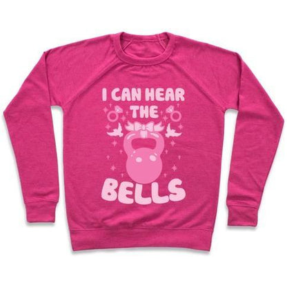 Virgin Teez  Pullover Crewneck Sweatshirt / x-small / Deep Pink I CAN HEAR THE BELLS CREWNECK SWEATSHIRT