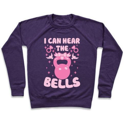 Virgin Teez  Pullover Crewneck Sweatshirt / x-small / Purple I CAN HEAR THE BELLS CREWNECK SWEATSHIRT