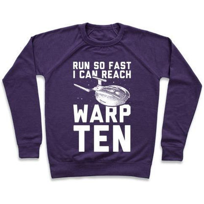 Virgin Teez  Pullover Crewneck Sweatshirt / x-small / Purple I CAN REACH WARP TEN CREWNECK SWEATSHIRT