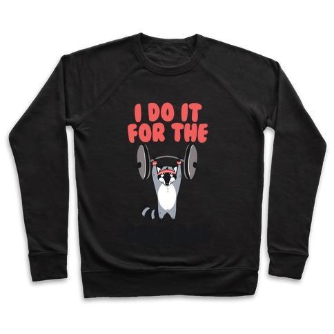 Virgin Teez  Pullover Crewneck Sweatshirt / x-small / Black I DO IT FOR THE GARBAGE CREWNECK SWEATSHIRT