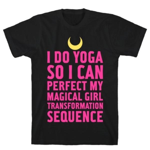 GYM FIT T-SHIRT I DO YOGA BLACK T-SHIRT