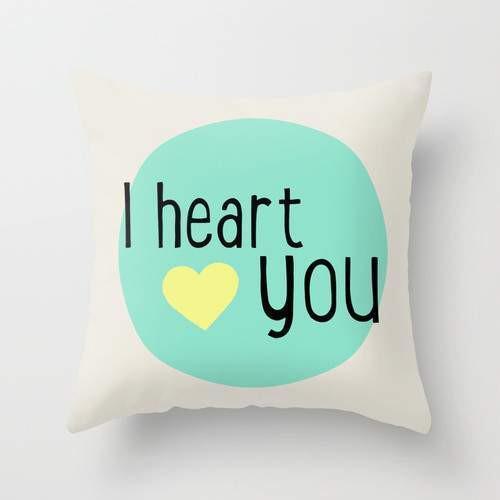 The Pillow pillows I heart you Pillow