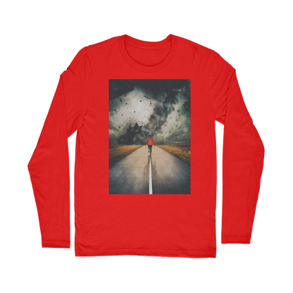 VIRGIN TEEZ Long sleeves T-shirt Red / Unisex / S I Walk Alone Classic Long Sleeve T-Shirt