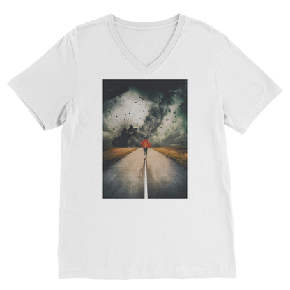 VIRGIN TEEZ Men T-Shirts White / Unisex / S I Walk Alone Premium V-Neck T-Shirt