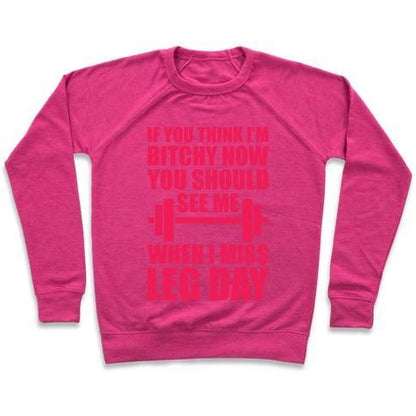 Virgin Teez  Pullover Crewneck Sweatshirt / x-small / Deep Pink IF YOU THINK I'M BITCHY NOW CREWNECK SWEATSHIRT