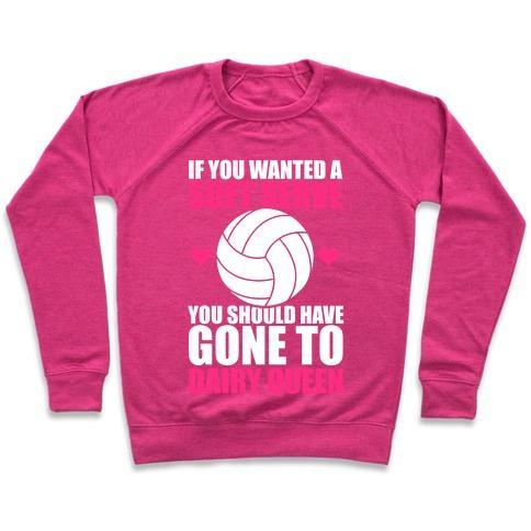 Virgin Teez  Pullover Crewneck Sweatshirt / x-small / Deep Pink IF YOU WANTED A SOFT SERVE CREWNECK SWEATSHIRT