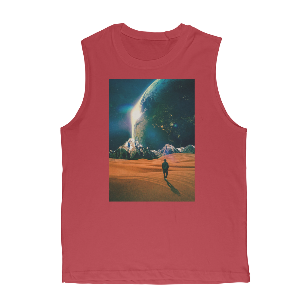 VIRGIN TEEZ Tank Top Red / Unisex / S In the Middle of No where Premium Adult Muscle Top