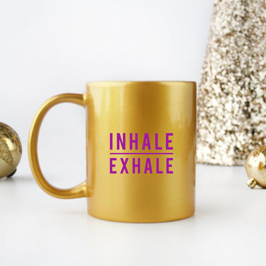 Inhale Exhale Gold & Silver Mug