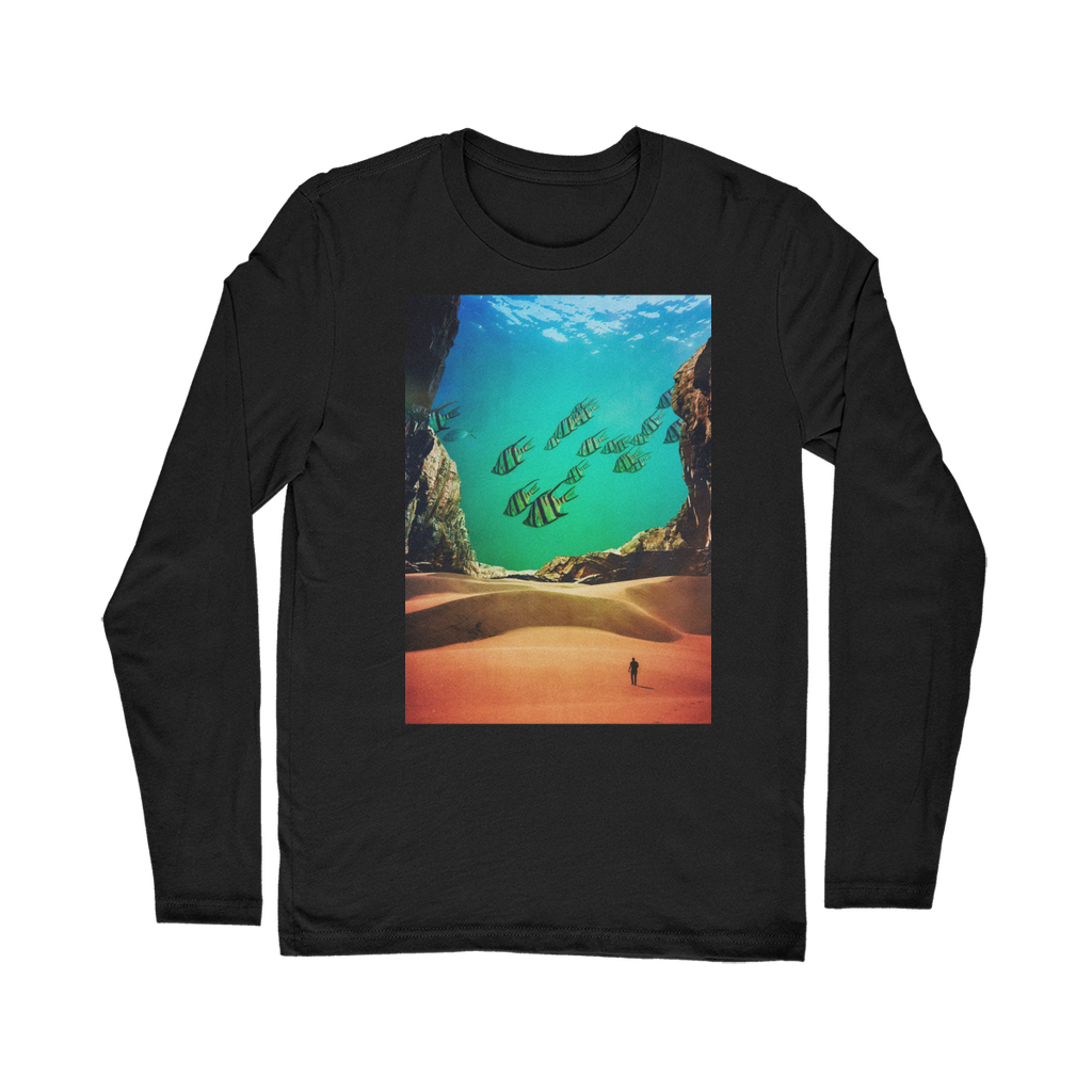 VIRGIN TEEZ Long sleeves T-shirt Black / Unisex / S Inside the Cave Classic Long Sleeve T-Shirt