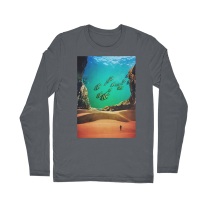 VIRGIN TEEZ Long sleeves T-shirt Dark Grey / Unisex / S Inside the Cave Classic Long Sleeve T-Shirt