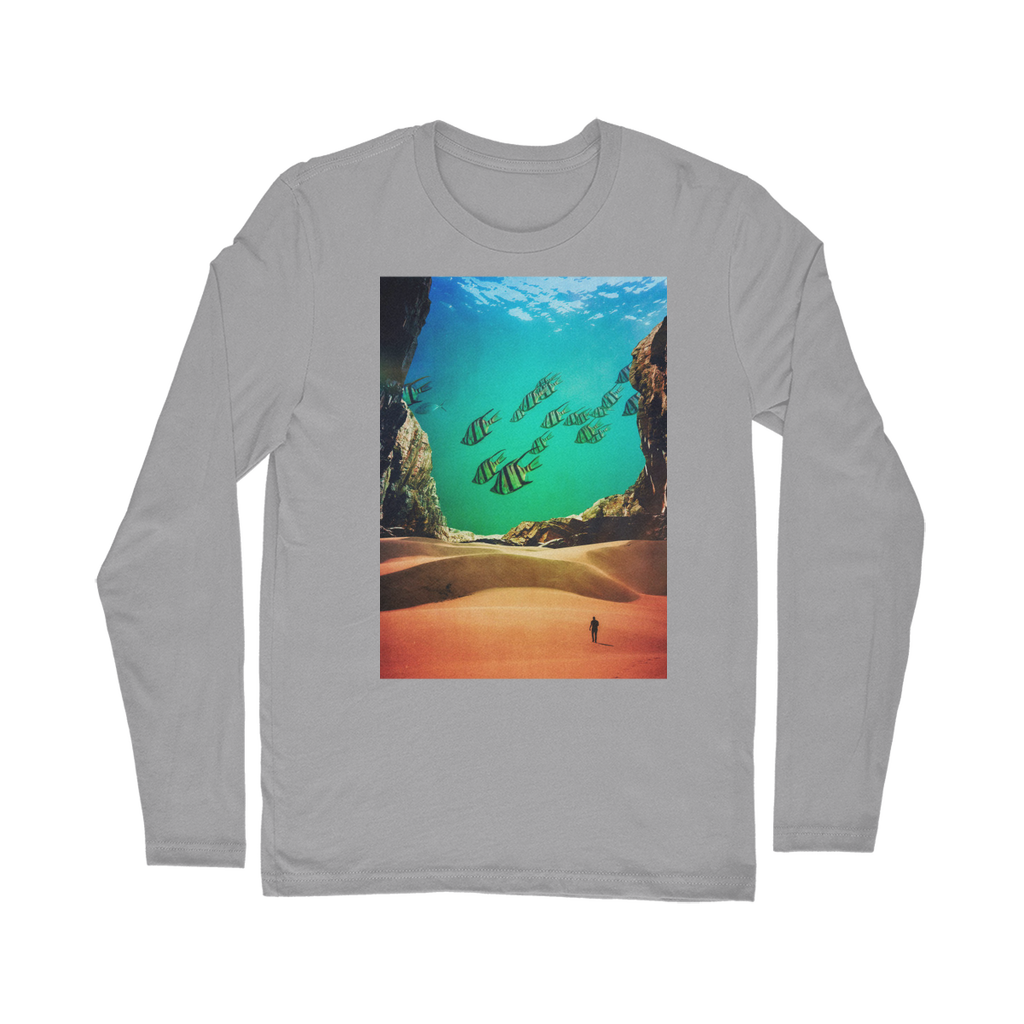 VIRGIN TEEZ Long sleeves T-shirt Light Grey / Unisex / S Inside the Cave Classic Long Sleeve T-Shirt