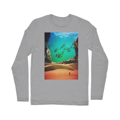 VIRGIN TEEZ Long sleeves T-shirt Light Grey / Unisex / S Inside the Cave Classic Long Sleeve T-Shirt