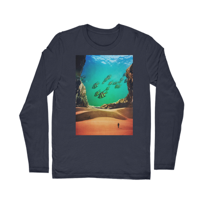 VIRGIN TEEZ Long sleeves T-shirt NAVY / Unisex / S Inside the Cave Classic Long Sleeve T-Shirt