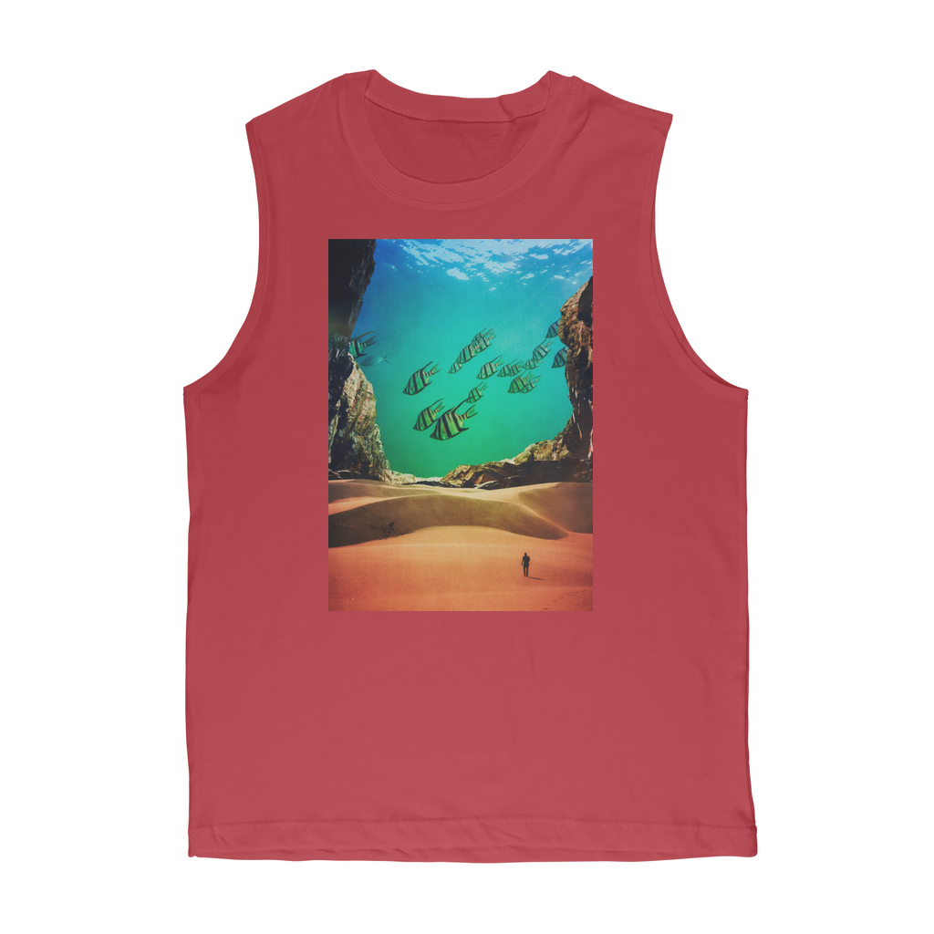 VIRGIN TEEZ Tank Top Red / Unisex / S Inside the Cave Premium Adult Muscle Top