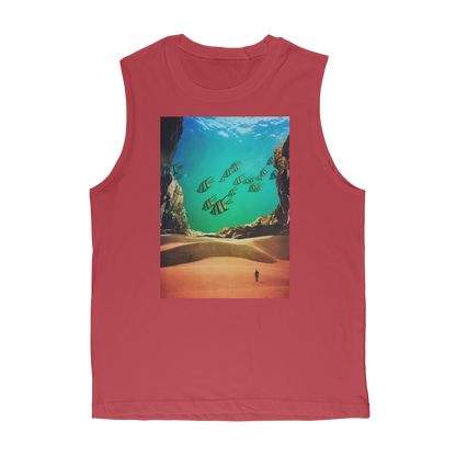 VIRGIN TEEZ Tank Top Red / Unisex / S Inside the Cave Premium Adult Muscle Top