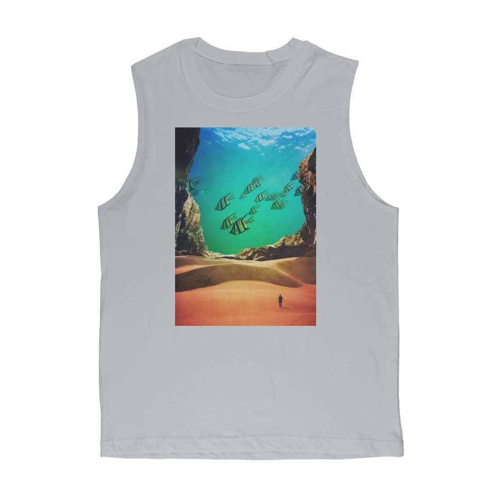 VIRGIN TEEZ Tank Top Light Grey / Unisex / S Inside the Cave Premium Adult Muscle Top