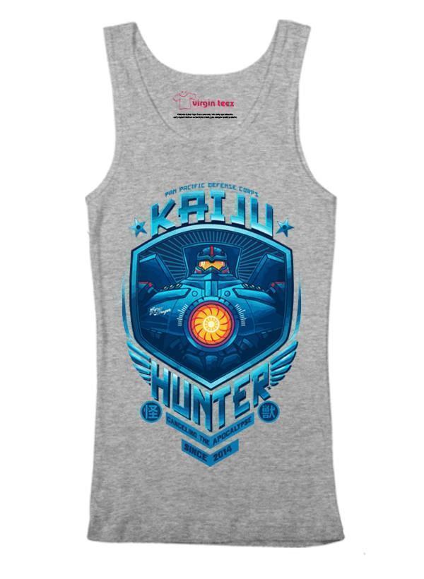 M Nidal Khan Tank Top SMALL / Gray Kaiju Hunter Tank Top