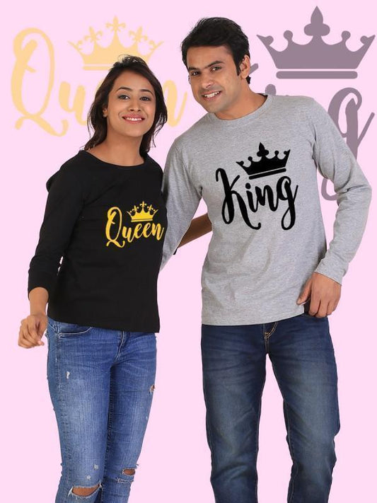 HUM TUM T-SHIRT King and Queen Couple Full Sleeves