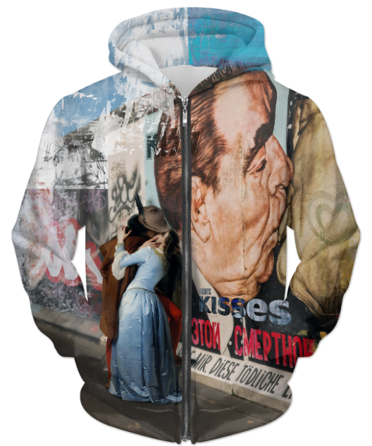 Virgin Teez Sublimation Hoodie Kisses UNISEX ZIP HOODIE