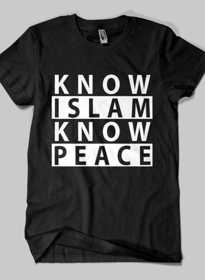 Fahad Khan T-shirt SMALL / Black Know Islam Islamic Half Sleeves T-shirt