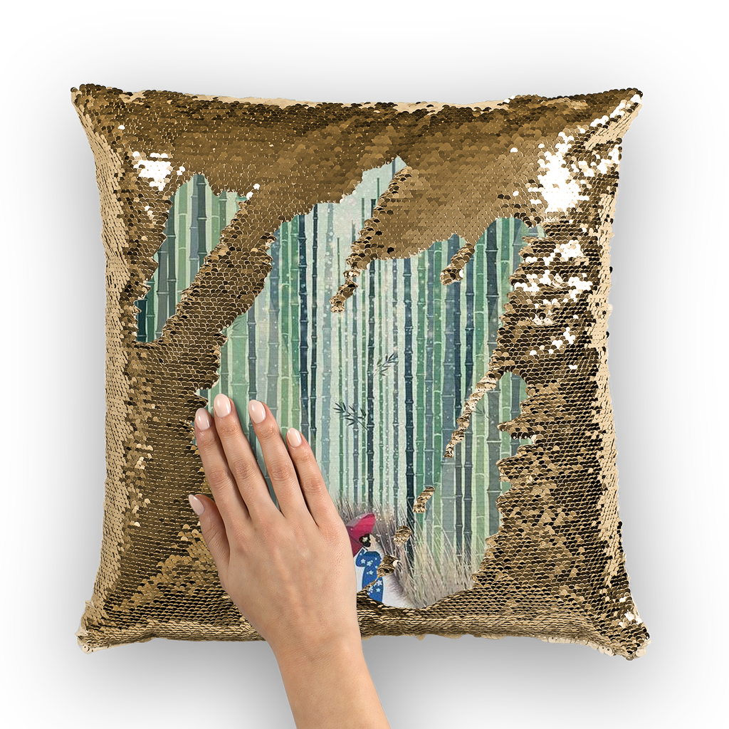 VIRGIN TEEZ Sequin Cover Gold / White 京都市 (Kyoto) Sequin Cushion Cover