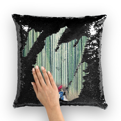 VIRGIN TEEZ Sequin Cover Black / White 京都市 (Kyoto) Sequin Cushion Cover