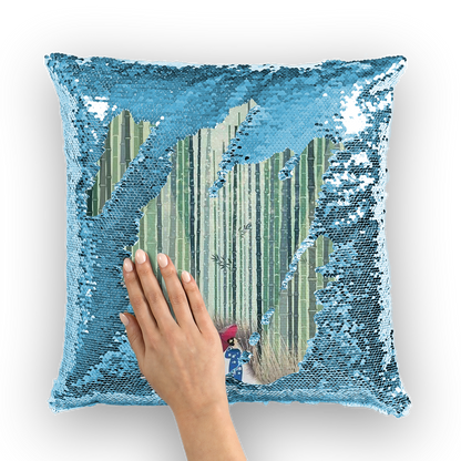 VIRGIN TEEZ Sequin Cover Light Blue / White 京都市 (Kyoto) Sequin Cushion Cover