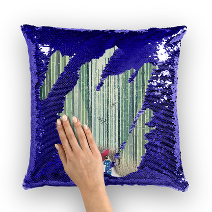 VIRGIN TEEZ Sequin Cover Navy / Silver 京都市 (Kyoto) Sequin Cushion Cover