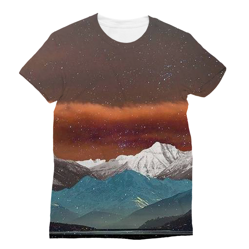 VIRGIN TEEZ Sublimation Women's T-Shirt XS Landscape Collage No. 2 Classic Sublimation Women's T-Shirt