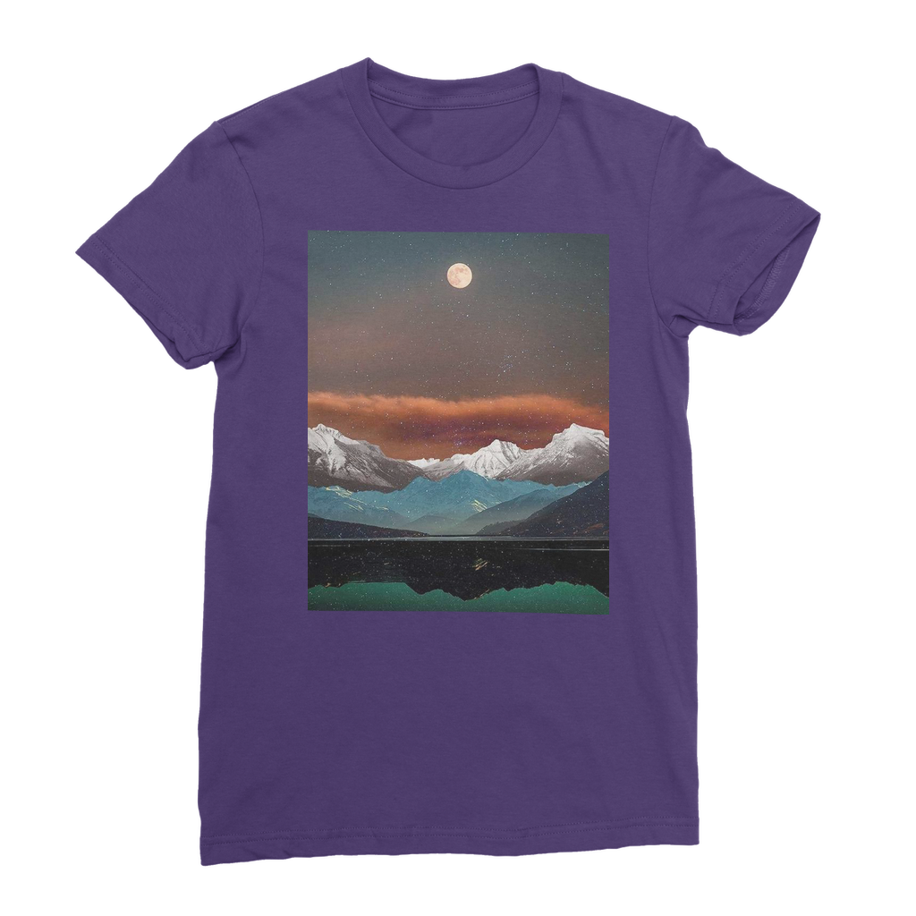 VIRGIN TEEZ Women T-Shirt Purple / Female / S Landscape Collage No. 2 Premium Jersey Women's T-Shirt