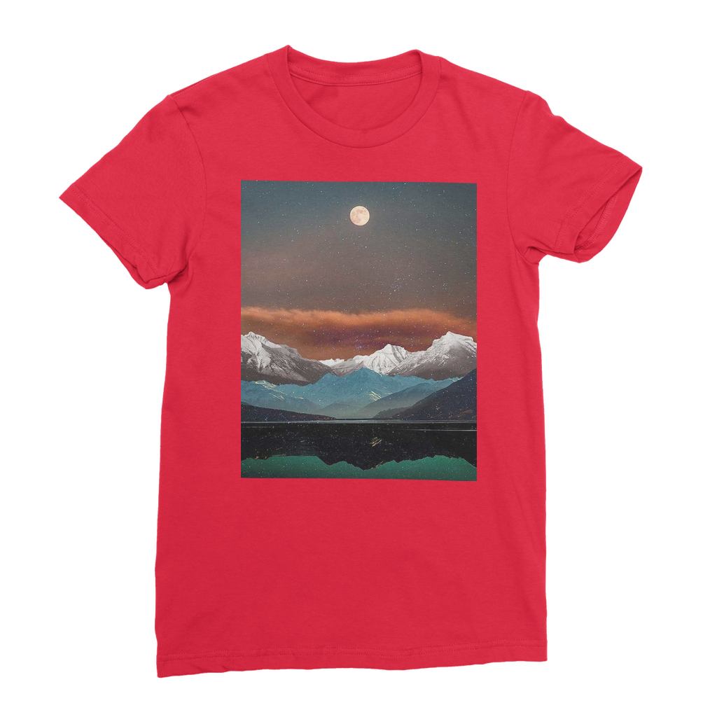 VIRGIN TEEZ Women T-Shirt Red / Female / S Landscape Collage No. 2 Premium Jersey Women's T-Shirt