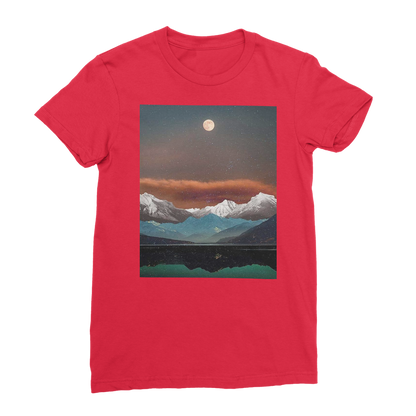 VIRGIN TEEZ Women T-Shirt Red / Female / S Landscape Collage No. 2 Premium Jersey Women's T-Shirt