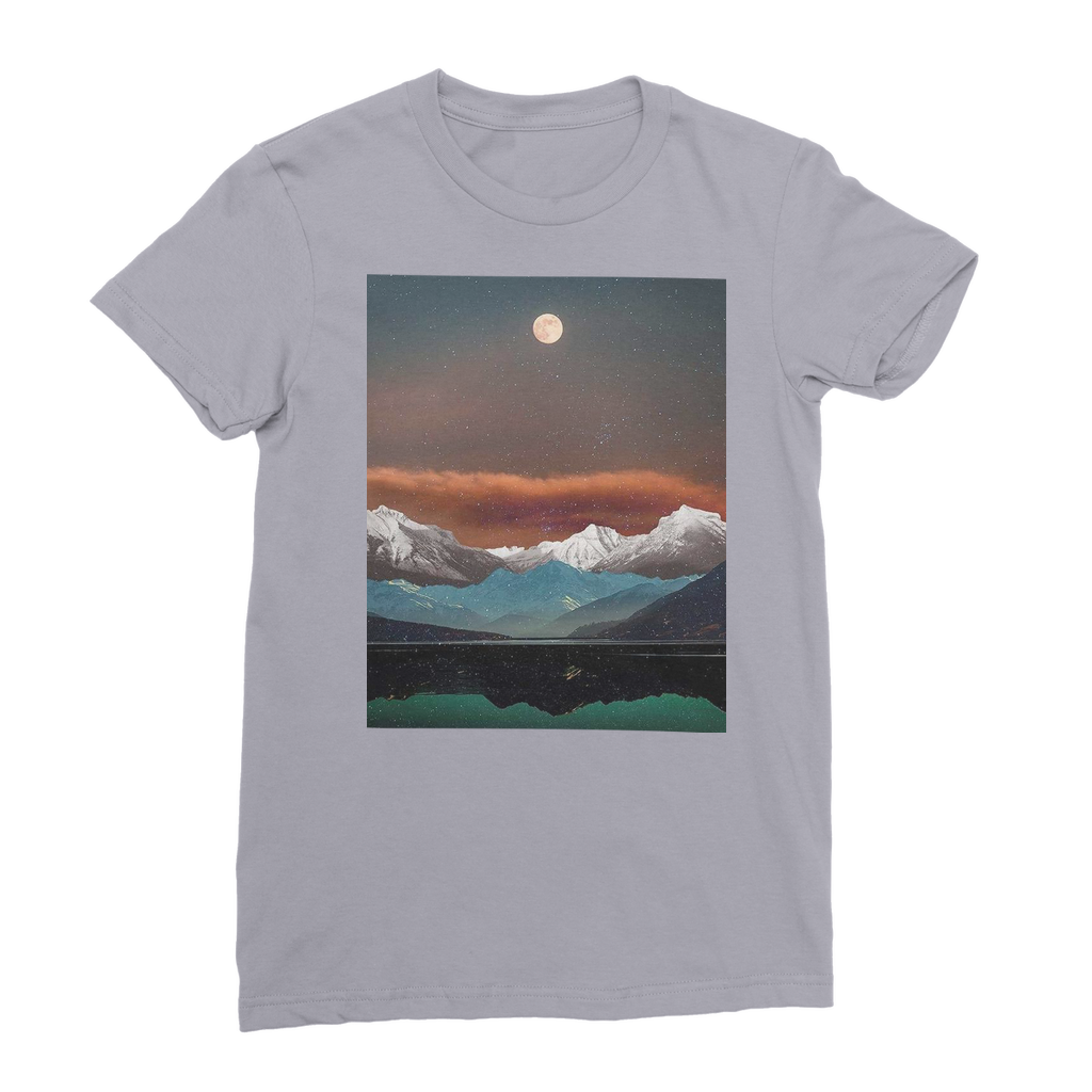 VIRGIN TEEZ Women T-Shirt Light Grey / Female / S Landscape Collage No. 2 Premium Jersey Women's T-Shirt