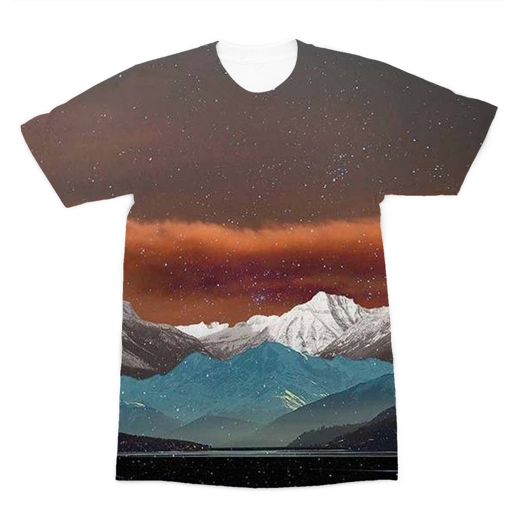 VIRGIN TEEZ Sublimation Men T-Shirt XS Landscape Collage No. 2 Premium Sublimation Adult T-Shirt