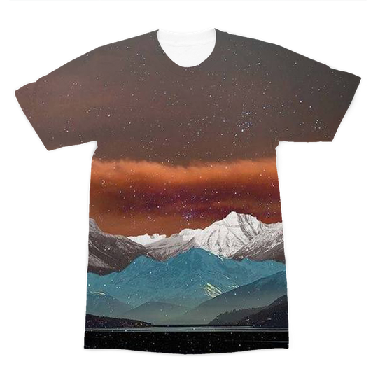 VIRGIN TEEZ Sublimation Men T-Shirt XS Landscape Collage No. 2 Premium Sublimation Adult T-Shirt