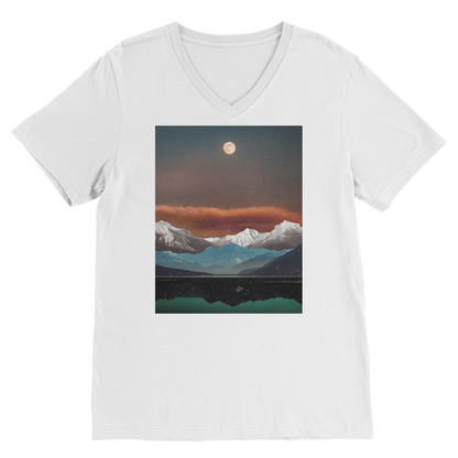 VIRGIN TEEZ Men T-Shirts White / Unisex / S Landscape Collage No. 2 Premium V-Neck T-Shirt