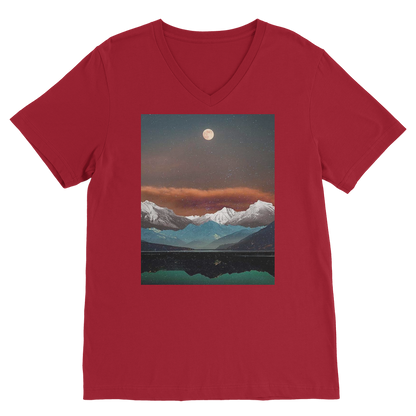 VIRGIN TEEZ Men T-Shirts Red / Unisex / S Landscape Collage No. 2 Premium V-Neck T-Shirt