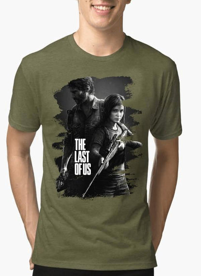 M Nidal Khan T-shirt SMALL / Green Last of Us Half Sleeves Melange T-shirt