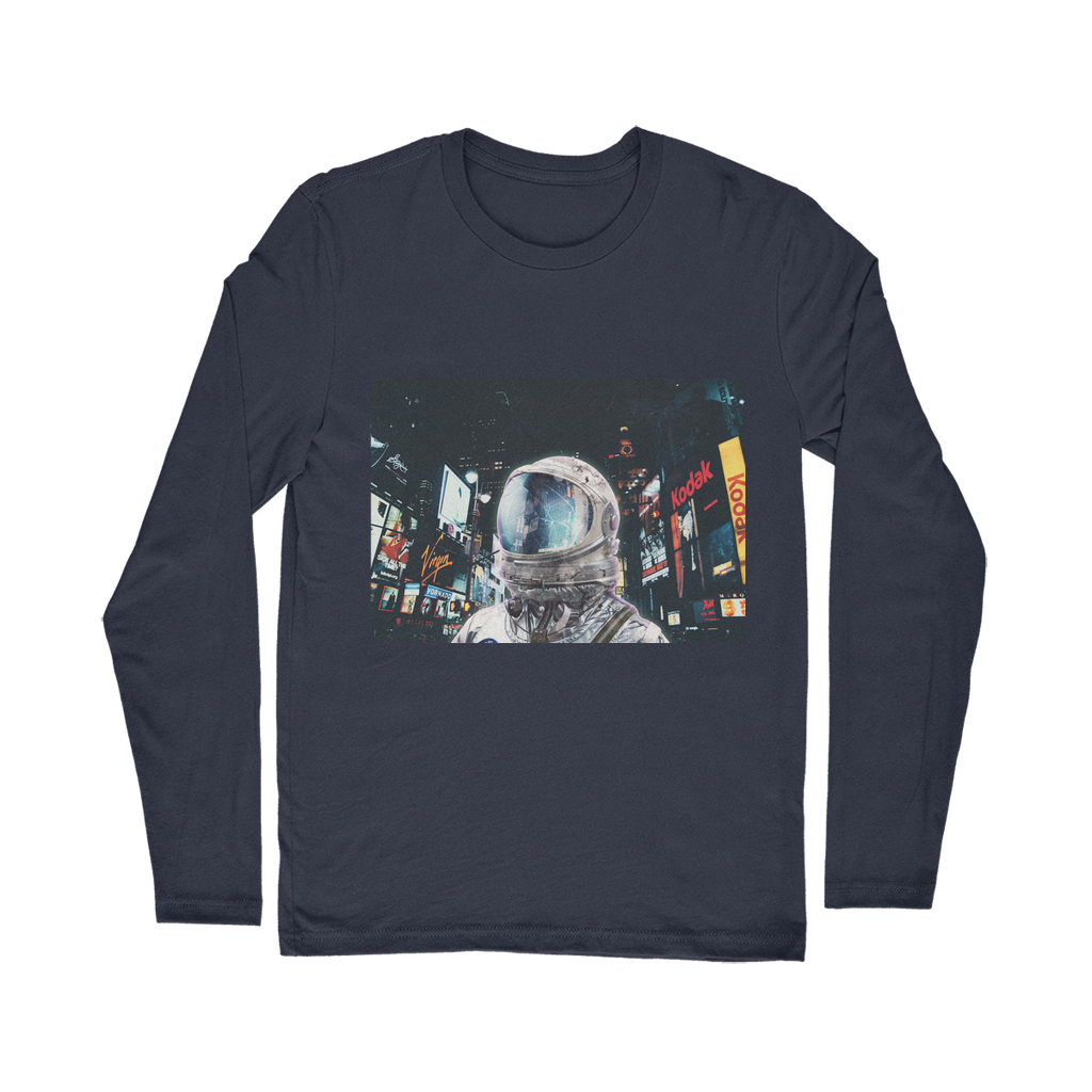 VIRGIN TEEZ Long sleeves T-shirt NAVY / Unisex / S Late Night Life Classic Long Sleeve T-Shirt