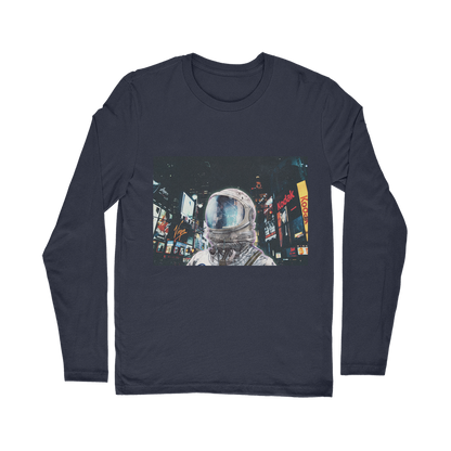 VIRGIN TEEZ Long sleeves T-shirt NAVY / Unisex / S Late Night Life Classic Long Sleeve T-Shirt