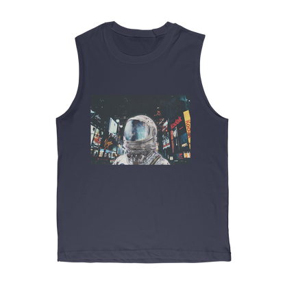 VIRGIN TEEZ Tank Top Navy / Unisex / S Late Night Life Premium Adult Muscle Top