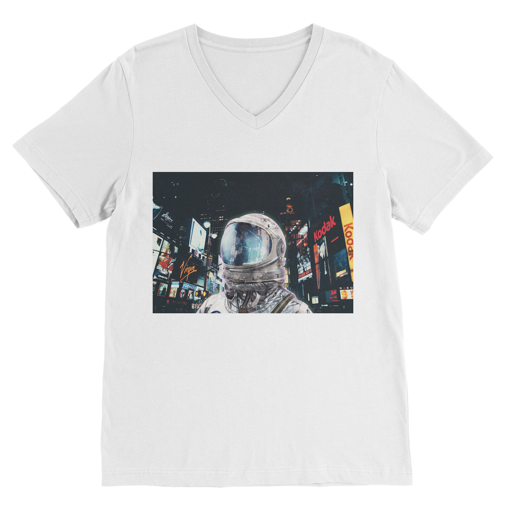 VIRGIN TEEZ Men T-Shirts White / Unisex / S Late Night Life Premium V-Neck T-Shirt