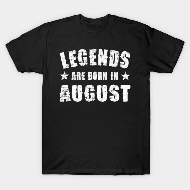 Virgin Teez T-shirt SMALL Legends are born in August Half Sleeves T-shirt