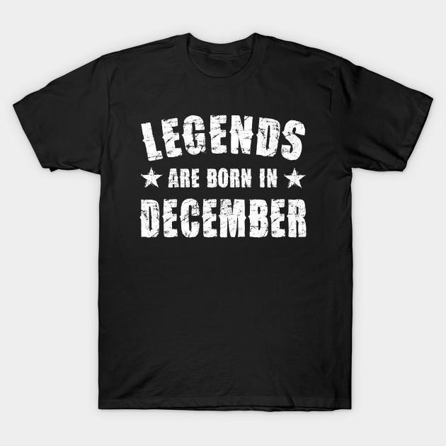 Virgin Teez T-shirt SMALL Legends are born in December Half Sleeves T-shirt