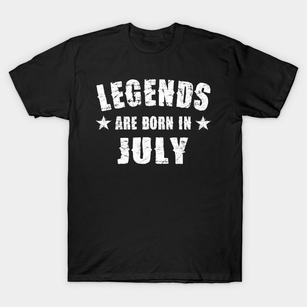 Virgin Teez T-shirt SMALL / Black Legends are born in July Half Sleeves T-shirt