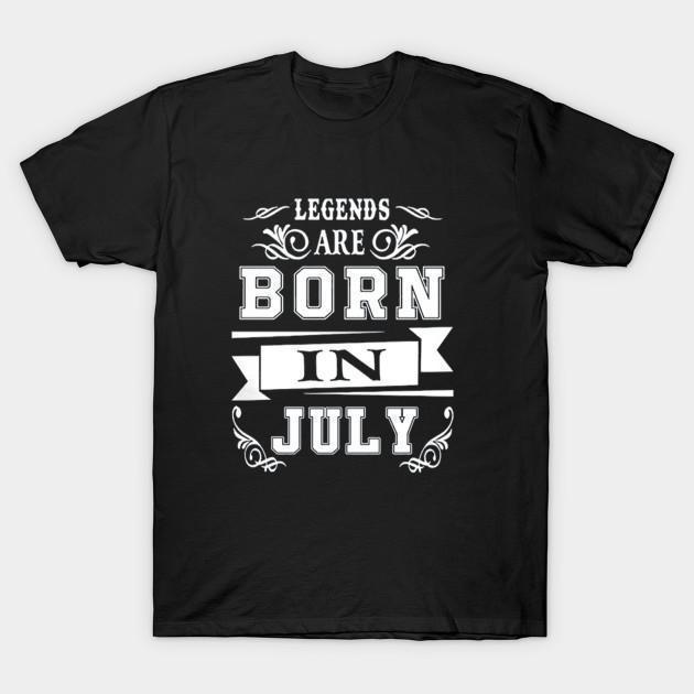 Virgin Teez T-shirt SMALL / Black 2 Legends are born in July Half Sleeves T-shirt