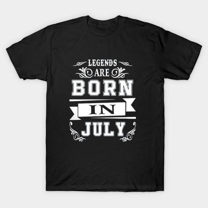 Virgin Teez T-shirt SMALL / Black 2 Legends are born in July Half Sleeves T-shirt