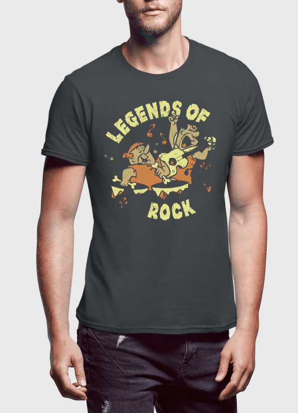 Virgin Teez T-shirt SMALL / Charcoal LEGENDS OF ROCK Half Sleeves T-shirt