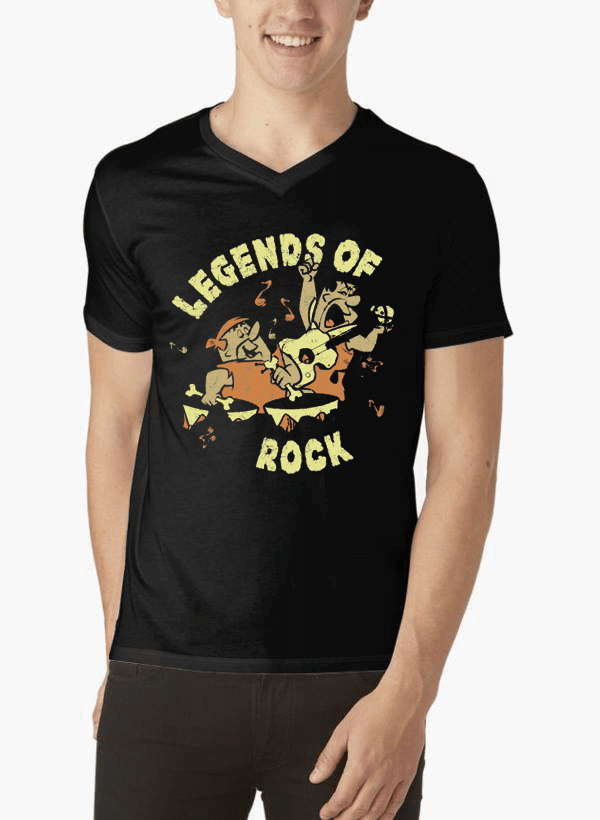 Virgin Teez T-shirt SMALL LEGENDS OF ROCK V-Neck T-shirt