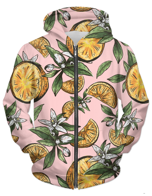 Virgin Teez Sublimation Hoodie Lemon Thought UNISEX ZIP HOODIE